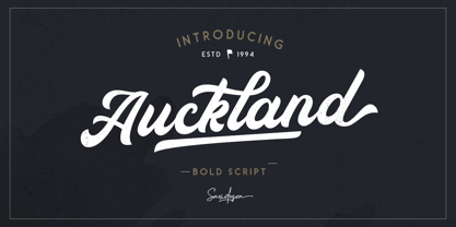 Auckland Script Font Free Download