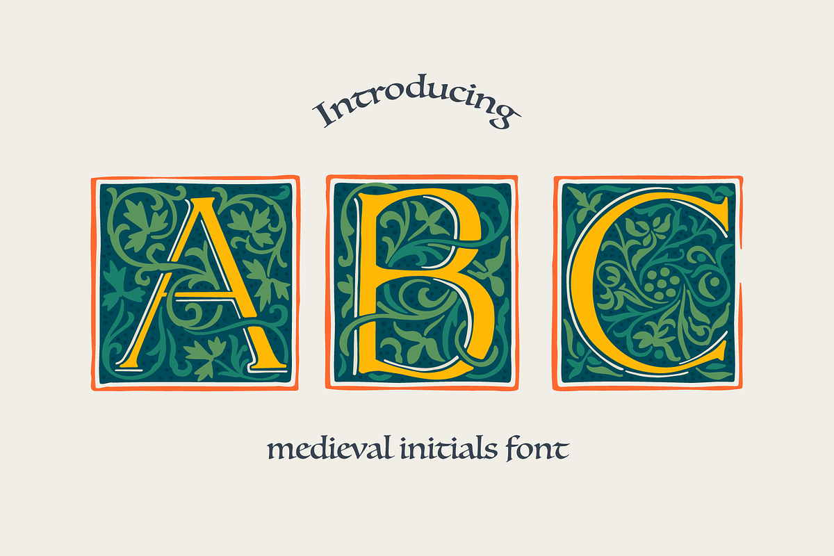 Augsburg Initials Colored font Free Download Free Download