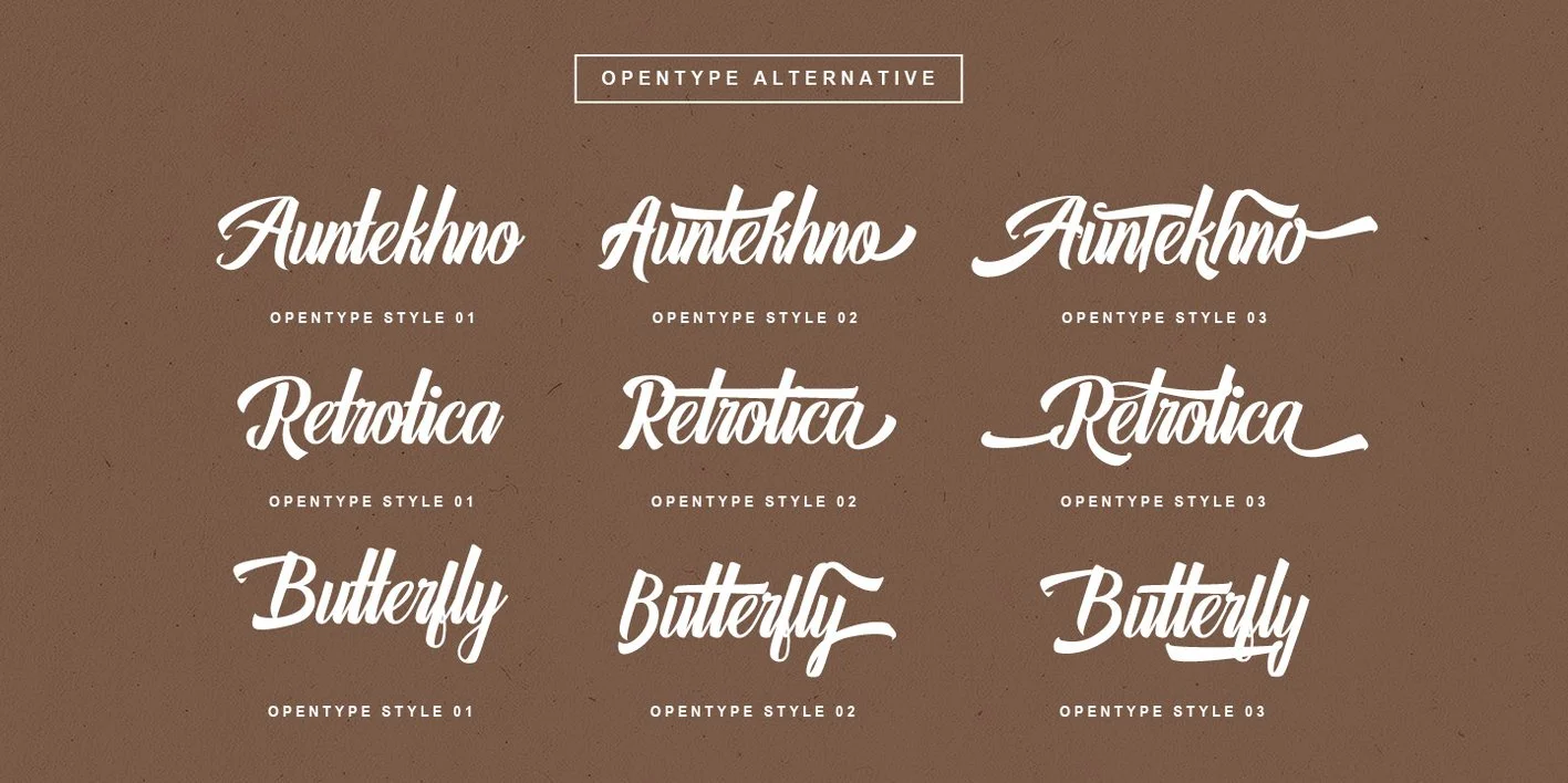Auntekhno Script Font