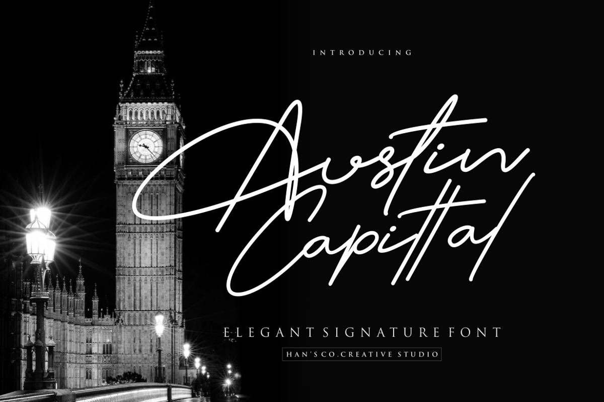 Austin Capittal - Signature Font Free Download Free Download