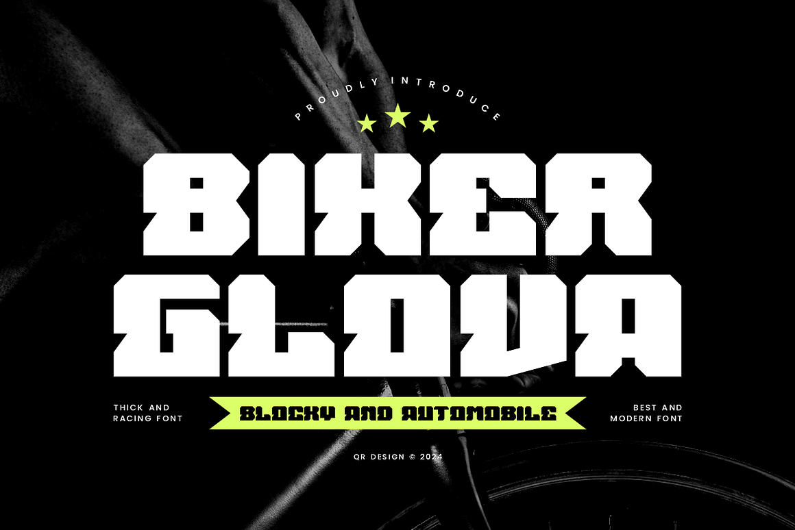 Biker Glova Blocky & Automobile Font Free Download