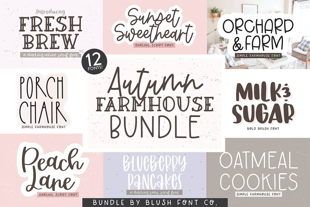 AUTUMN FARMHOUSE FONT BUNDLE Free Download Free Download