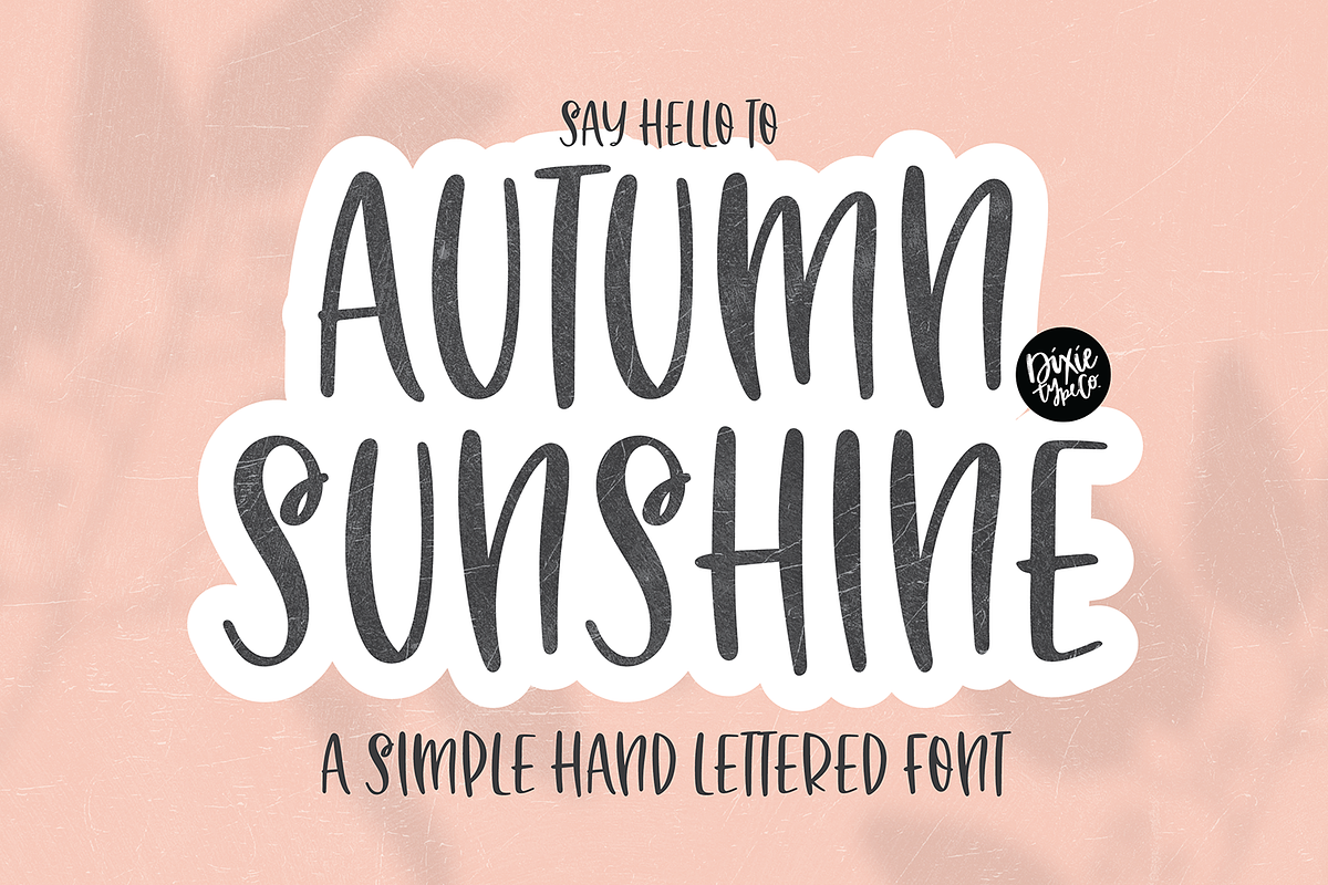 AUTUMN SUNSHINE Brush Font Free Download Free Download