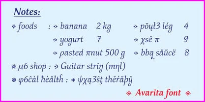 Avarita Font