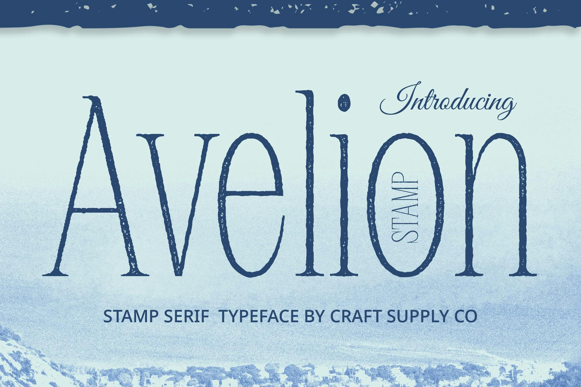 Avelion Stamp Font Free Download