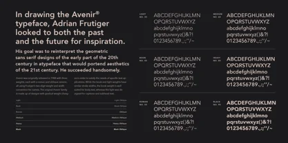 Avenir Font