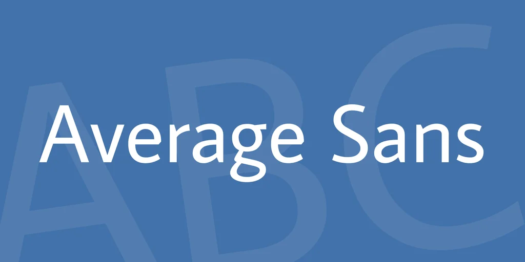 Average Sans Font Free Download