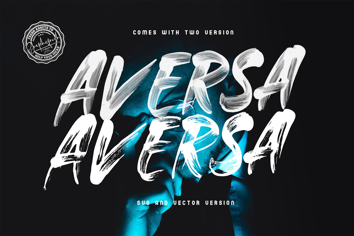 Aversa SVG Font + 27 Brushes Free Download