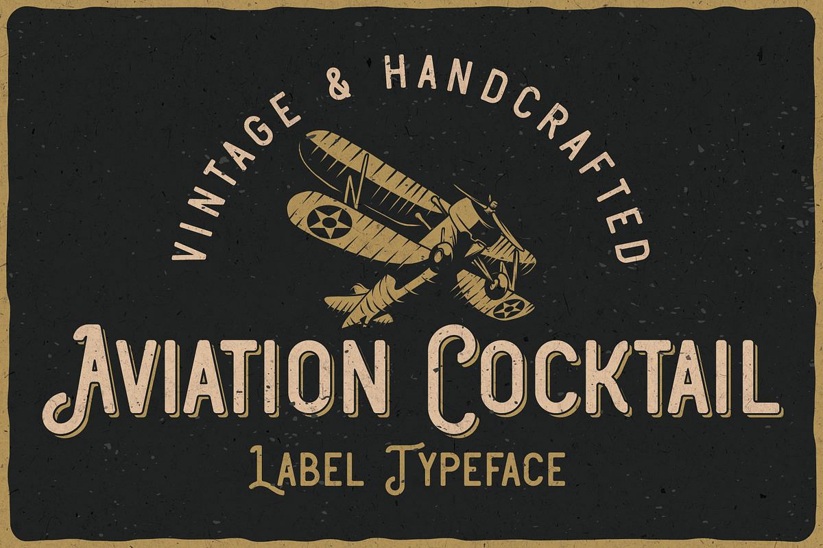 Aviation Cocktail Font + BONUS Free Download Free Download