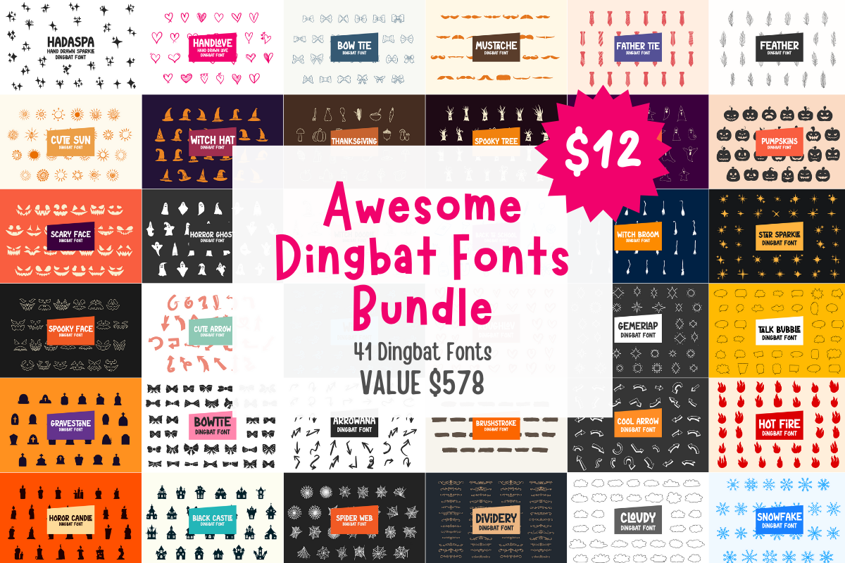 Awesome Dingbat Fonts Bundle Free Download Free Download