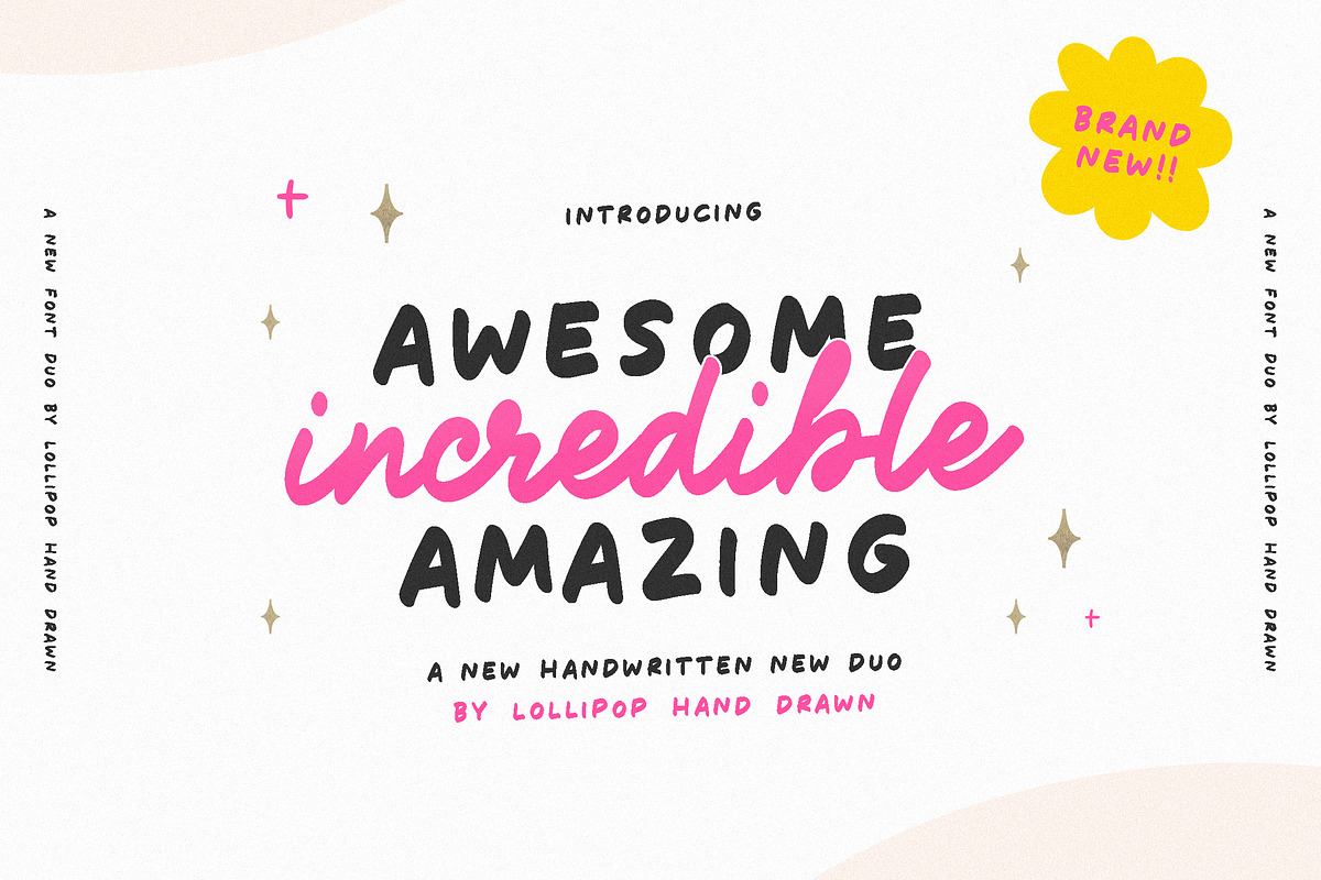 Awesome Incredible Amazing Font Duo Free Download Free Download