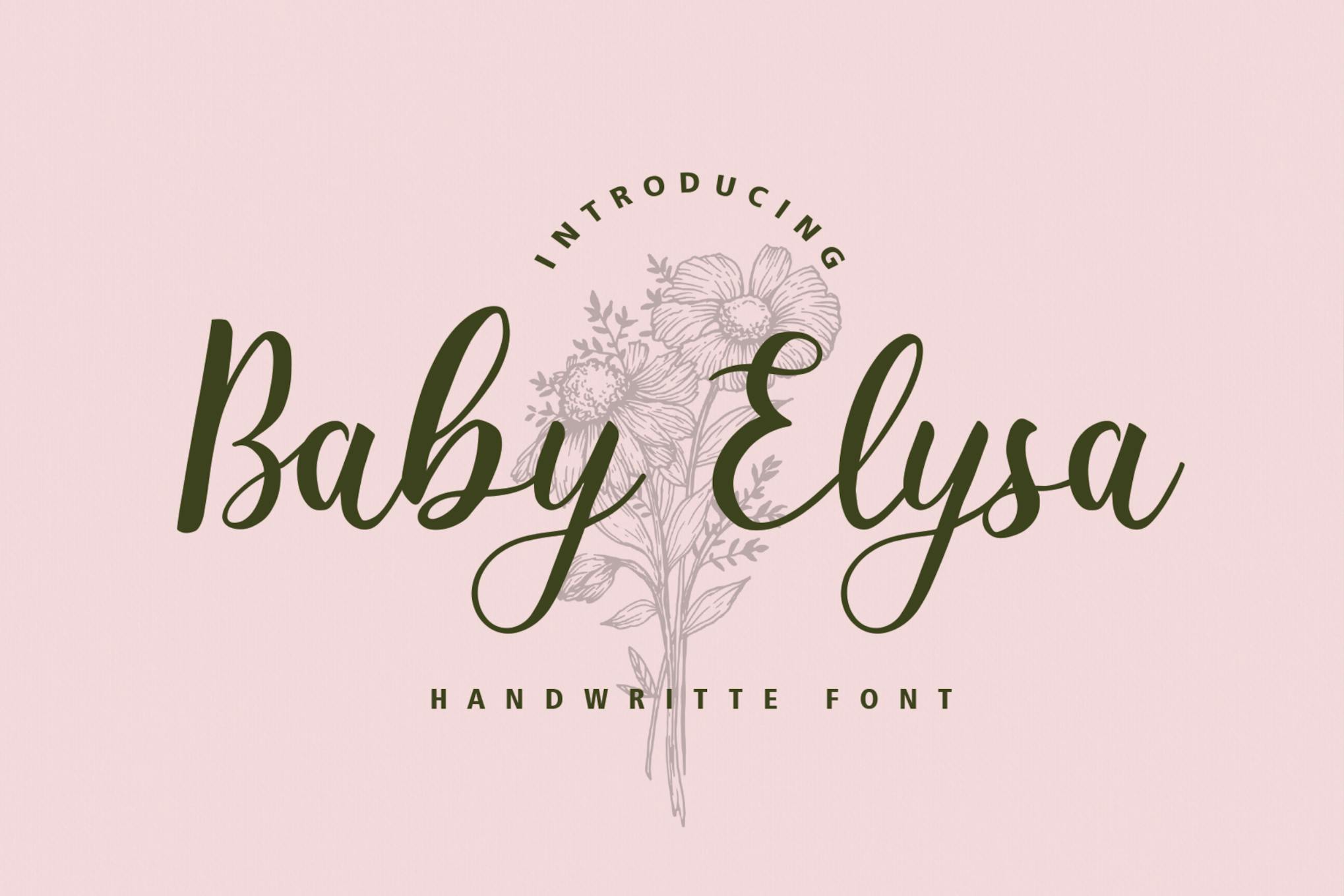 Baby Elysa Wedding Font Free Download