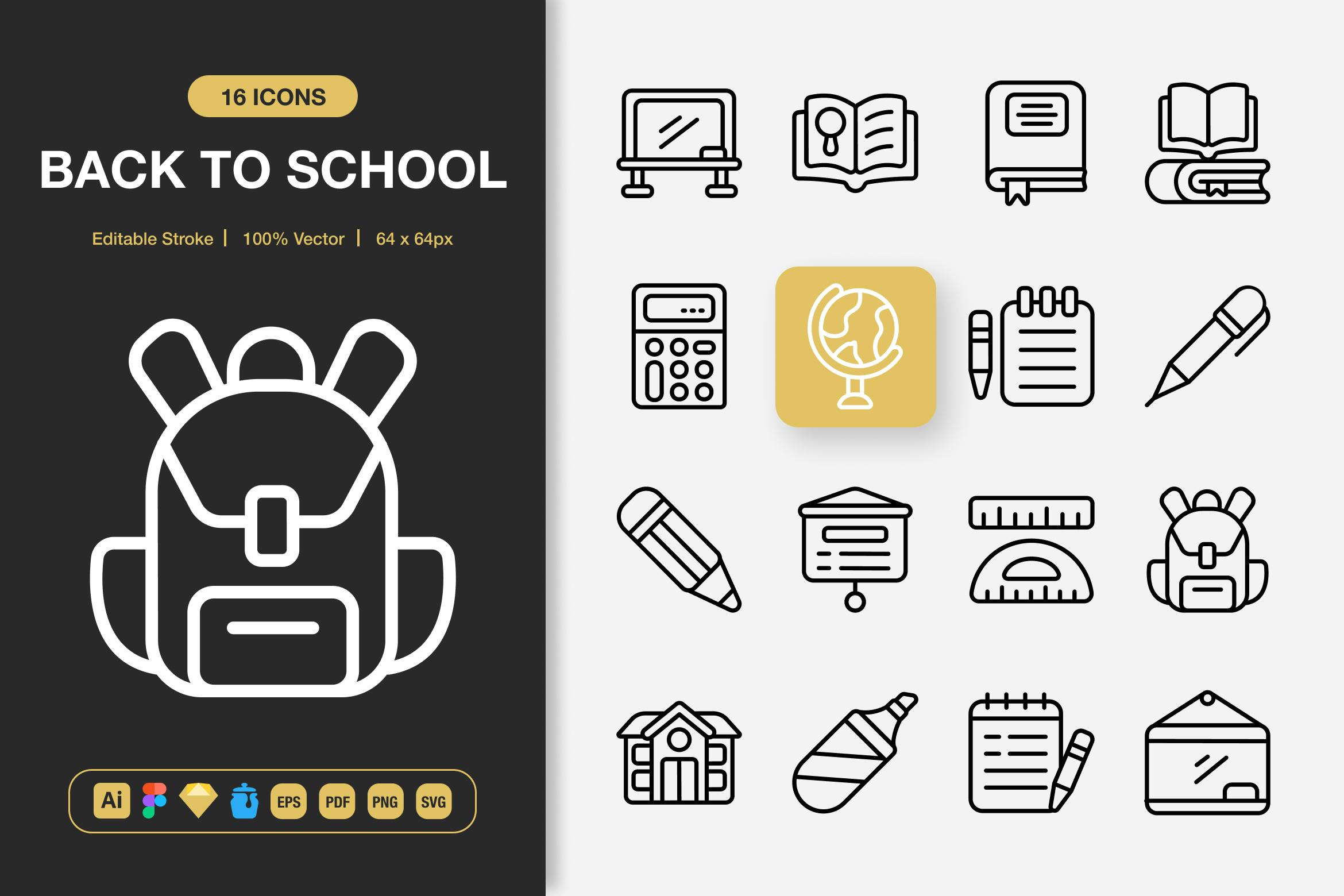 Back To School Icons Free Download