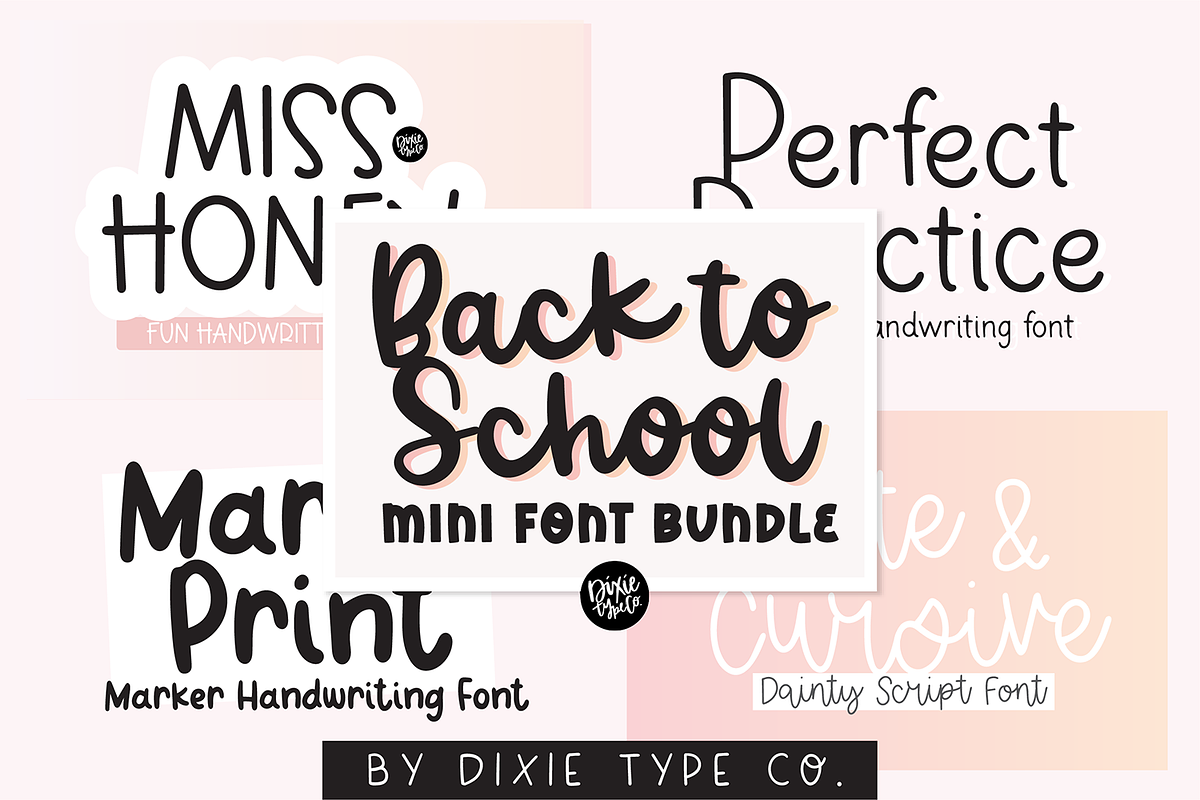 BACK TO SCHOOL Mini Font Bundle Free Download Free Download