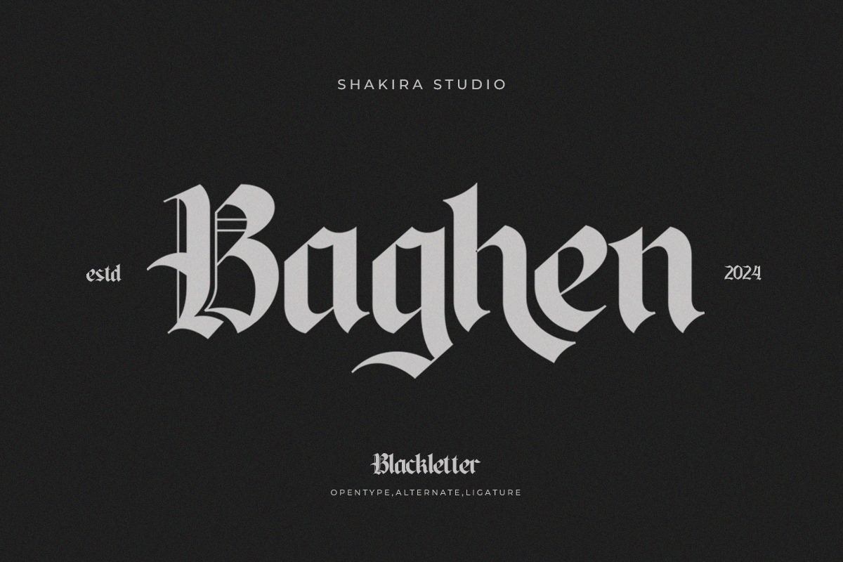 Baghen - Blackletter typeface Free Download Free Download