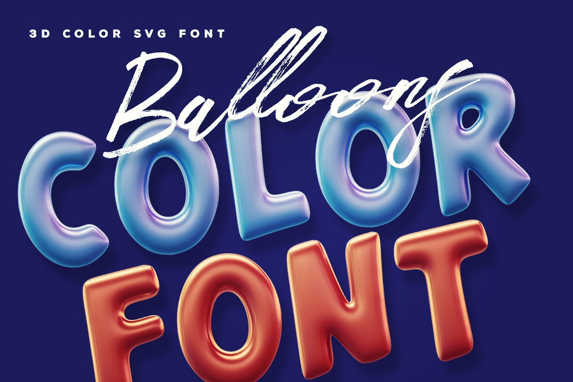 Balloons Color Font Free Download