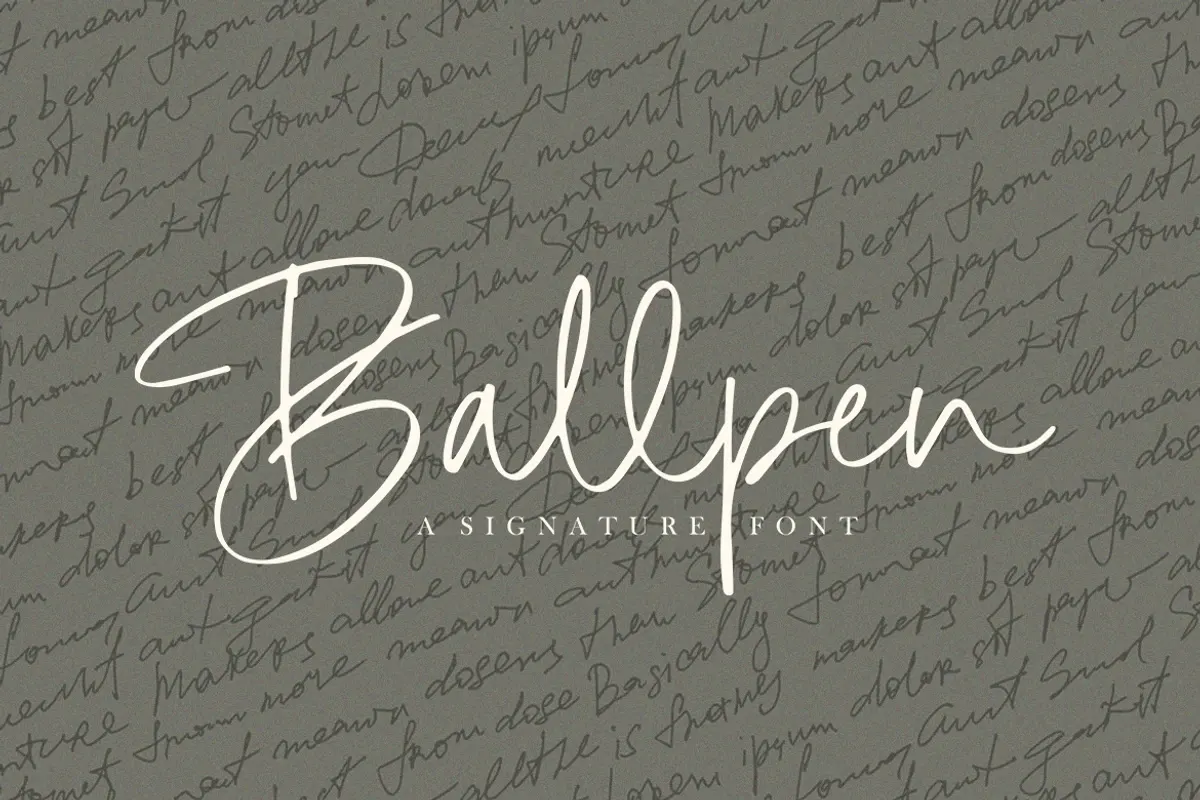 Ballpen - Handwritten Signature font Free Download Free Download