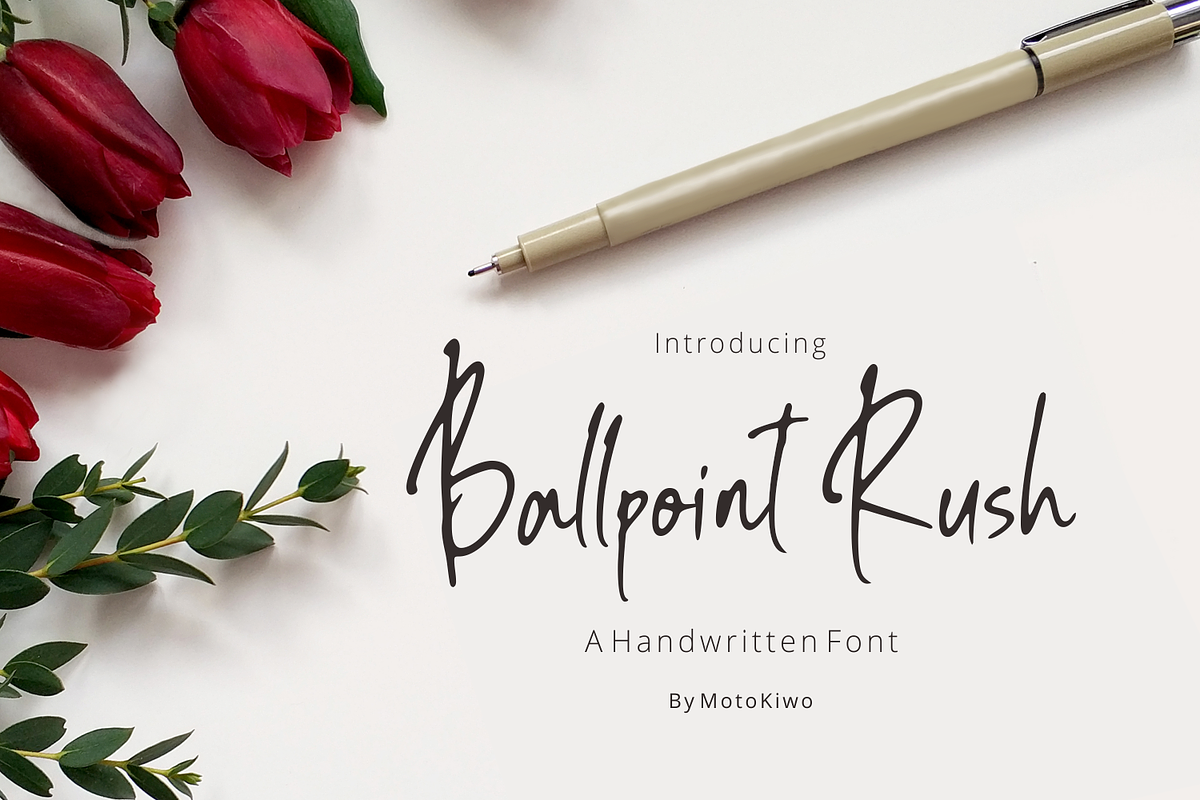 Ballpoint Rush - Handwritten Font Free Download Free Download