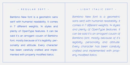 Bambino New Font