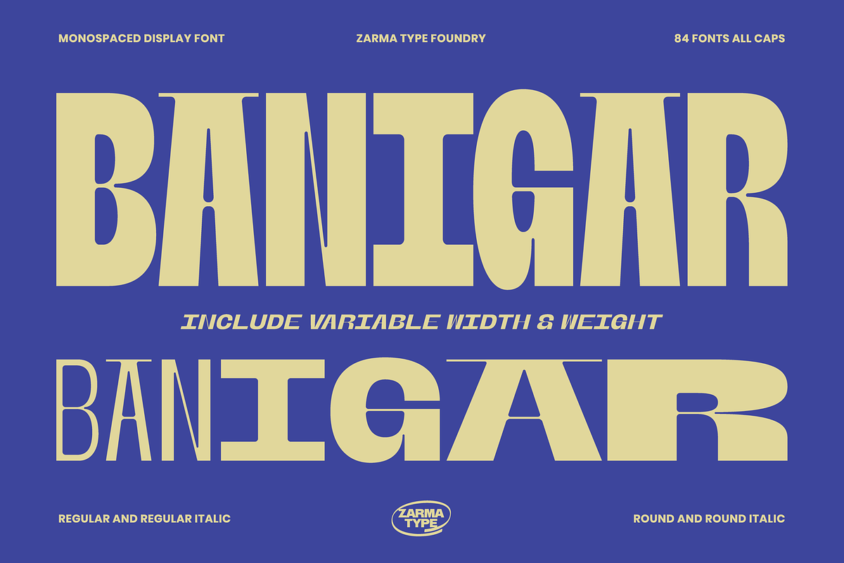 Banigar - Modern Display (84 Fonts) Free Download Free Download