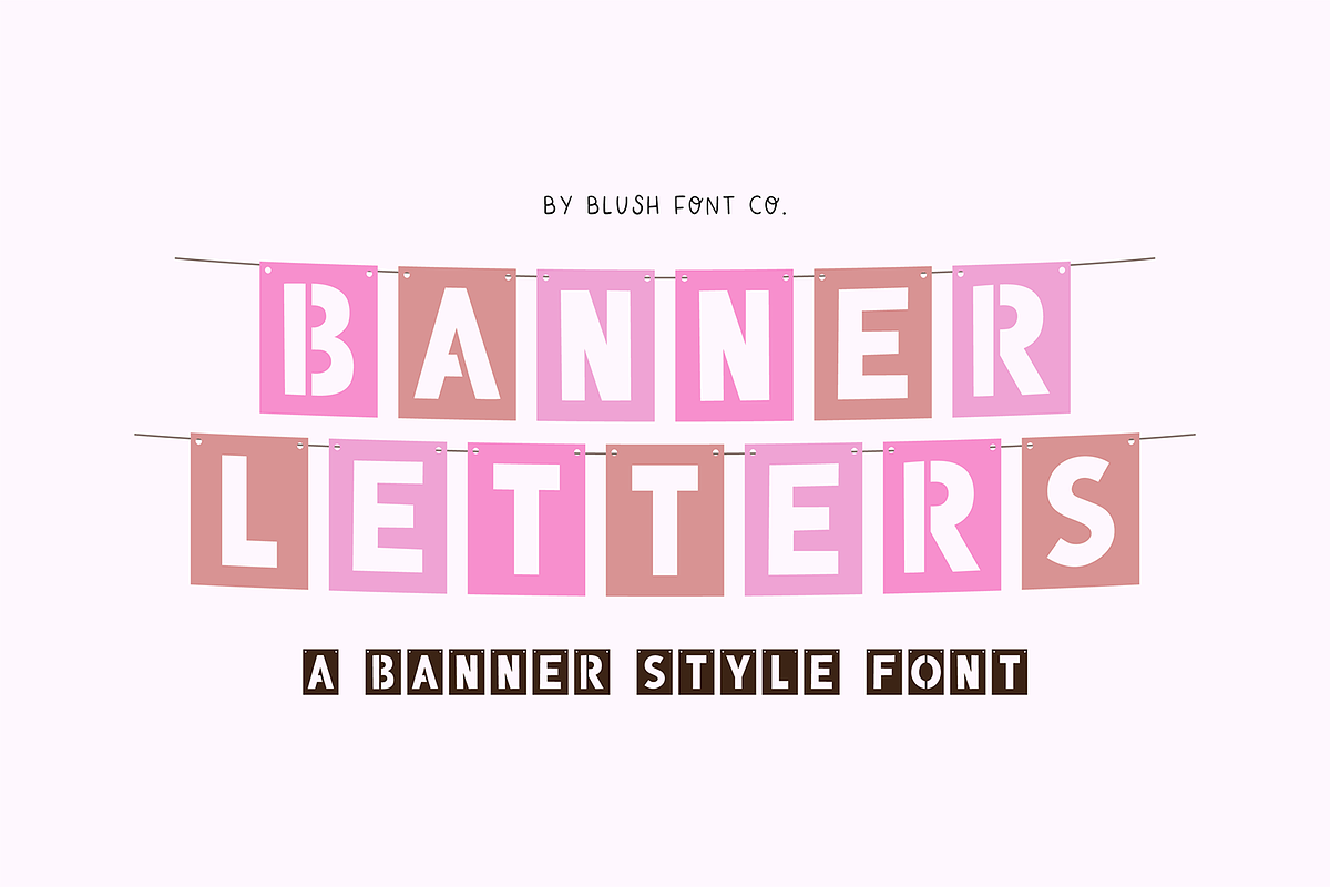 BANNER LETTERS Party Banner Font Free Download Free Download