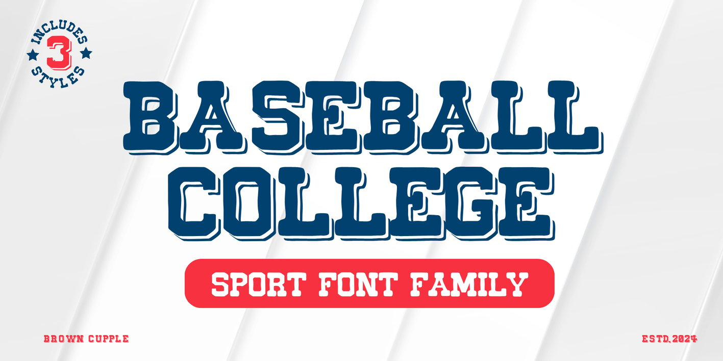 Baseball College Font Free Download