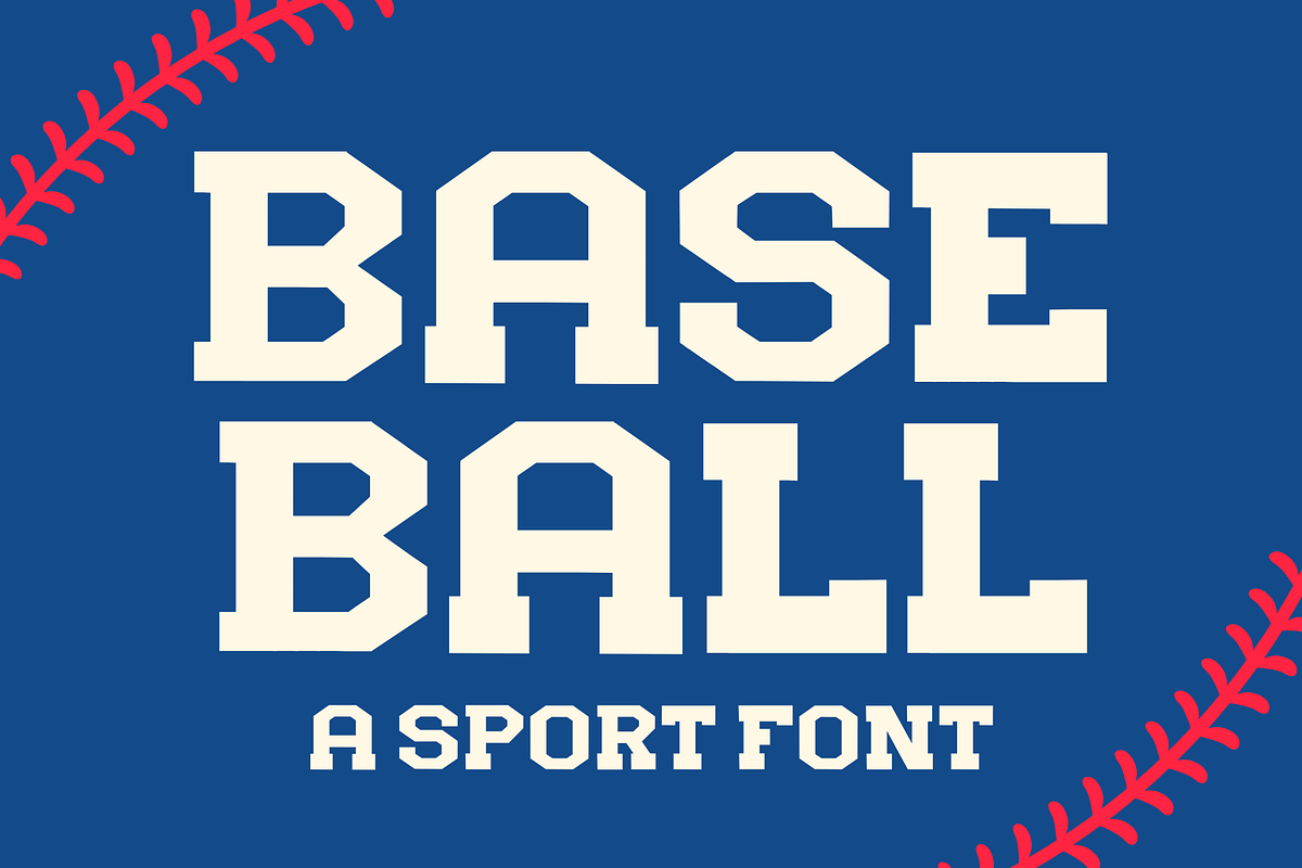 Baseball is a cool sport font Free Download Free Download