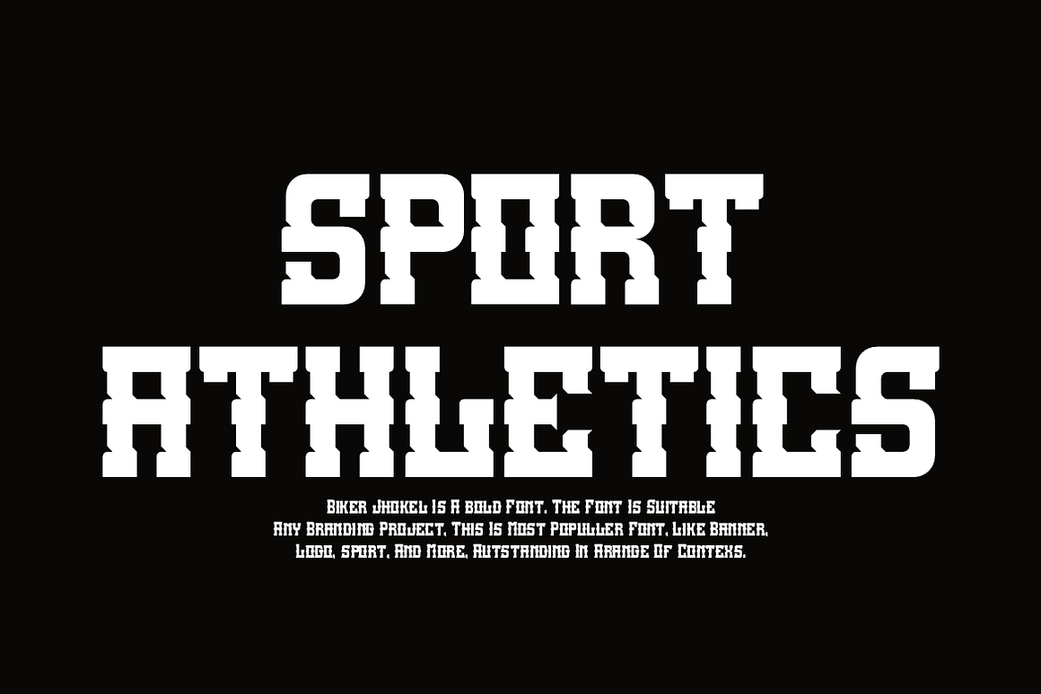 Biker Jhokel Athletics & Basketball Font Free Download