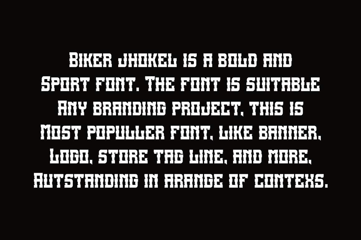 Biker Jhokel Athletics & Basketball Font Free Download