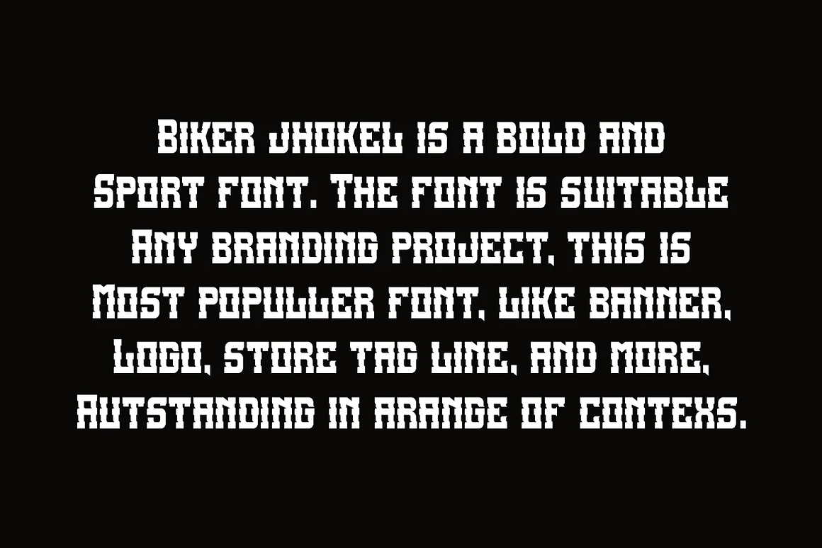 Biker Jhokel Athletics & Basketball Font