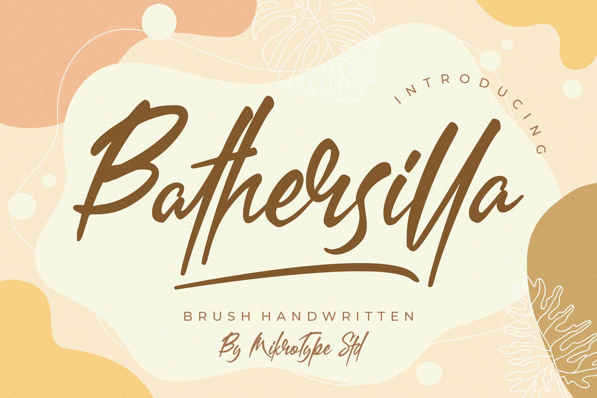 Bathersilla Brush Wedding Font Free Download