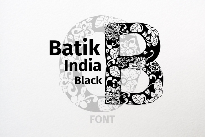 Batik India Black Font Free Download