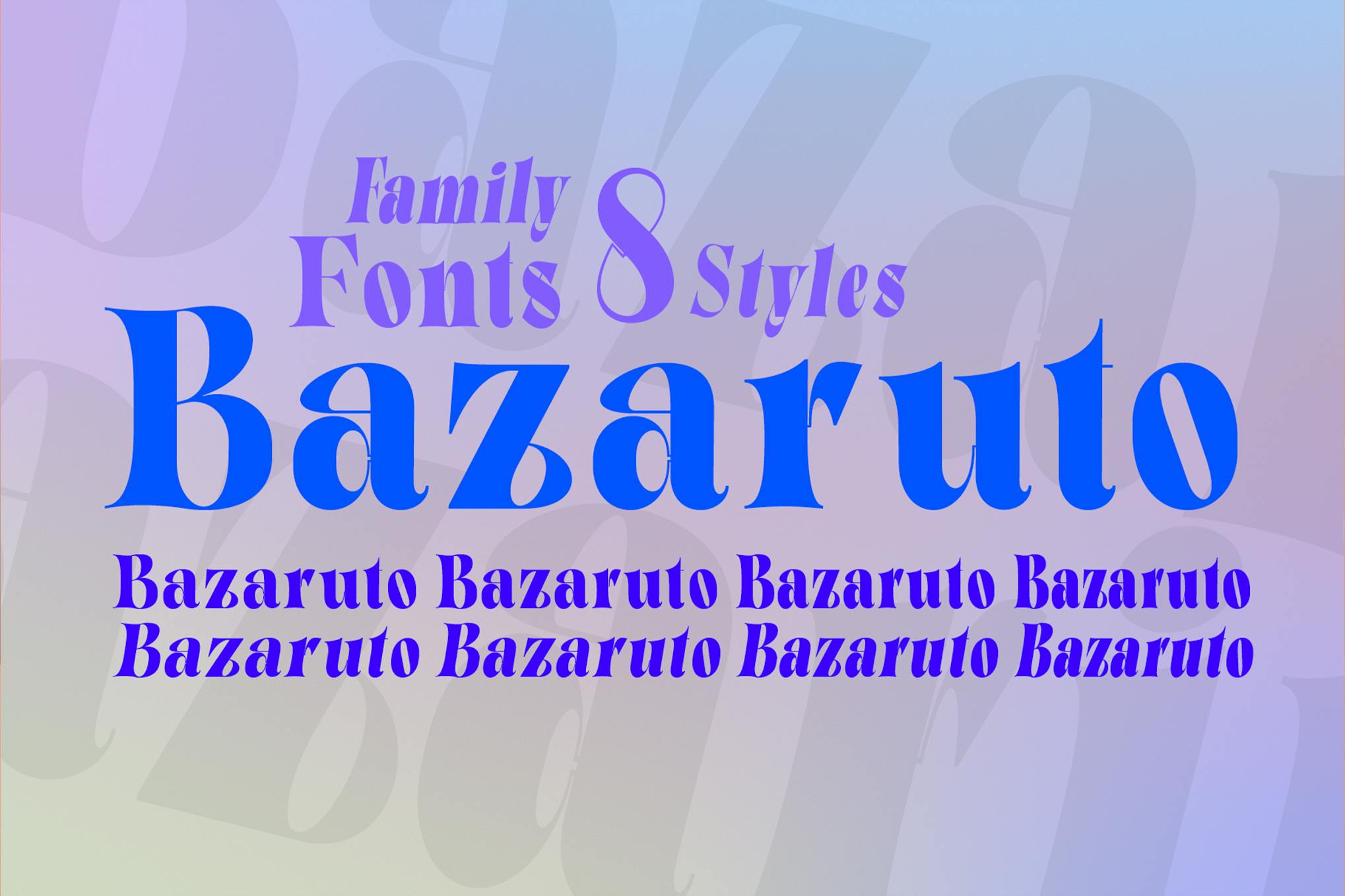 Bazaruto Family Font Free Download