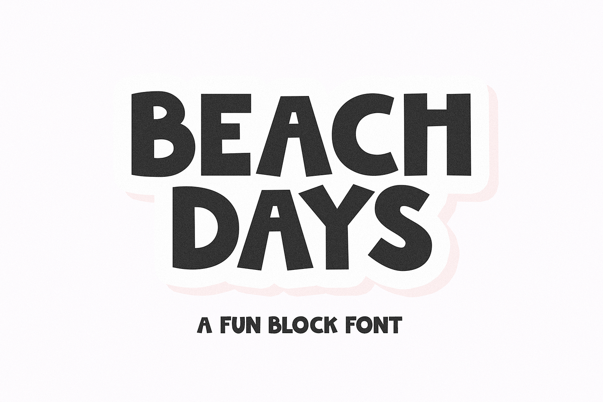 Beach Days | Bold Block Font Free Download Free Download