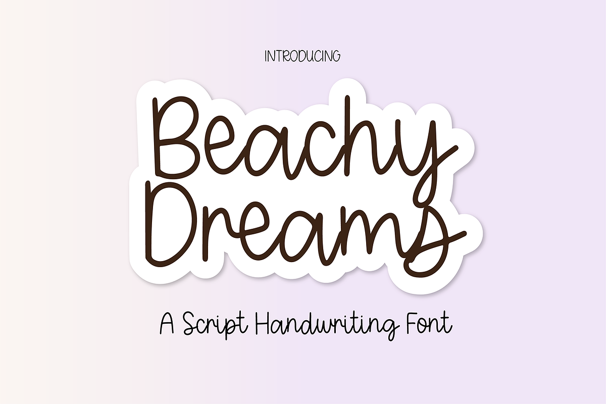 BEACHY DREAMS Cursive Handwriting Free Download Free Download