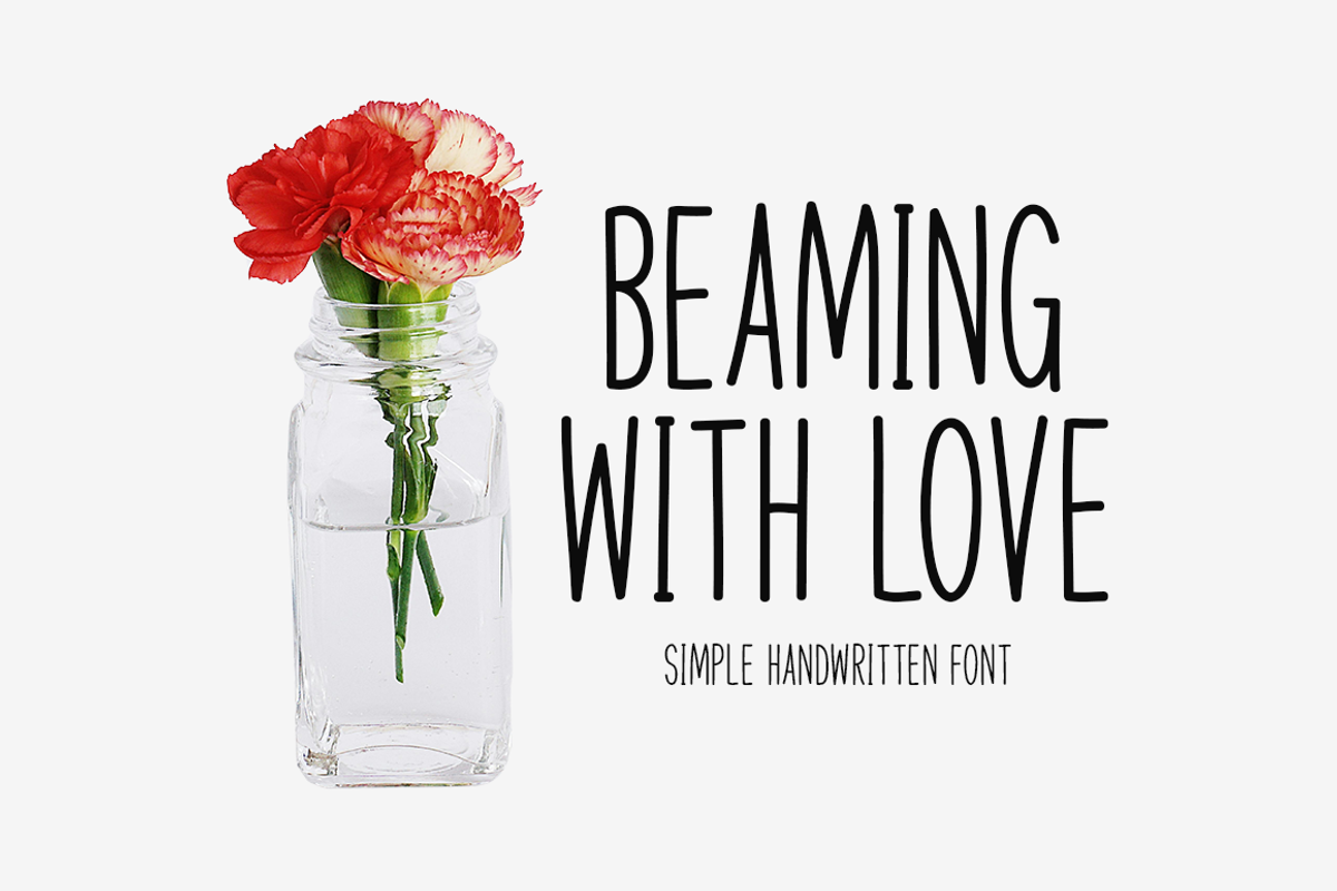 Beaming With Love Typeface Free Download Free Download