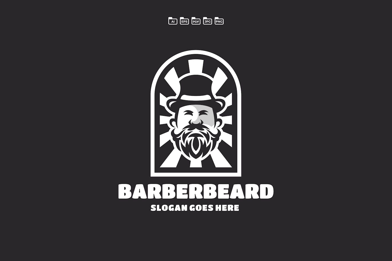 Beard Barber Premium Logo Template Free Download