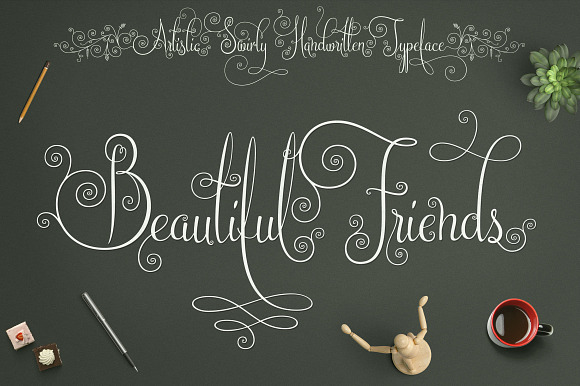 Beautiful Friends Script | Flourish Font Free Download