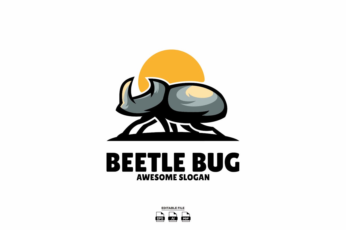 Beetle Illustration Logo Free Download