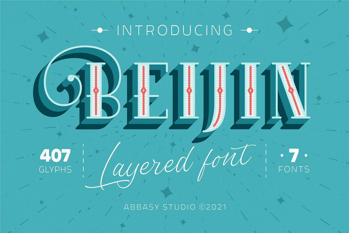 Beijin Layered Font Free Download Free Download