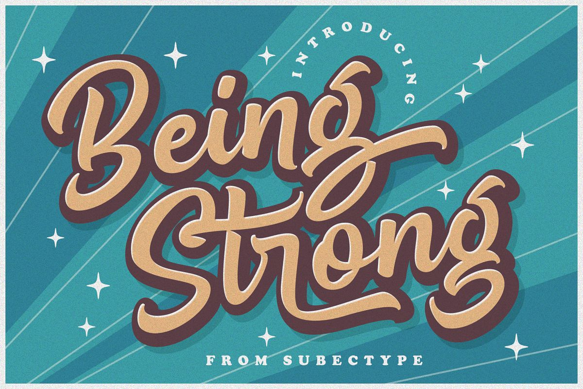 Being Strong Layered Font Free Download