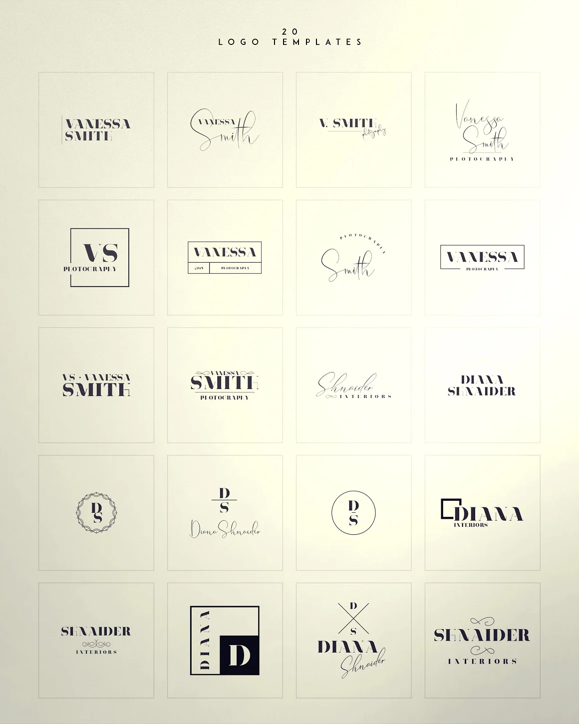 Belinda Tamira - Font duo + 20 Logos