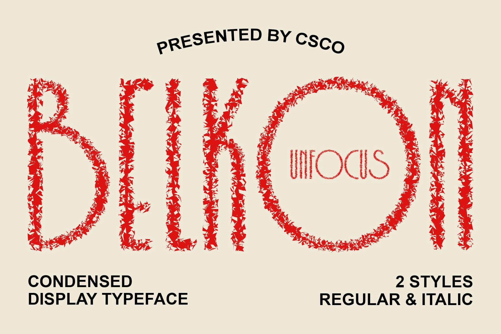 Belkon Unfocus Font Free Download