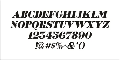 Belle Epoque Stencil JNL Font