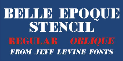 Belle Epoque Stencil JNL Font Free Download