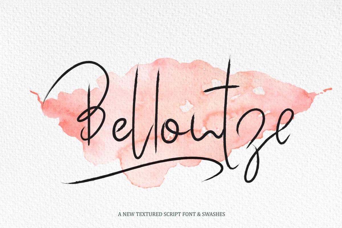 Bellontze.Textured script & swashes Free Download Free Download