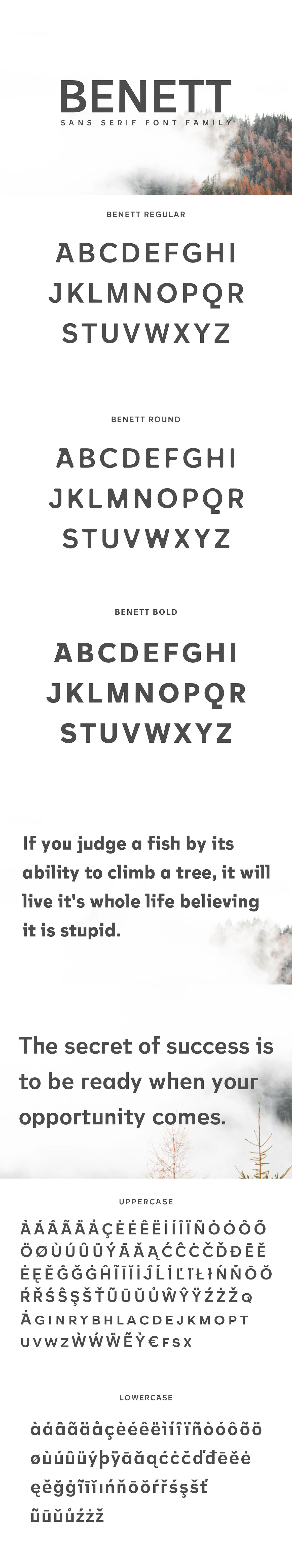 Benett Sans Serif Font Family