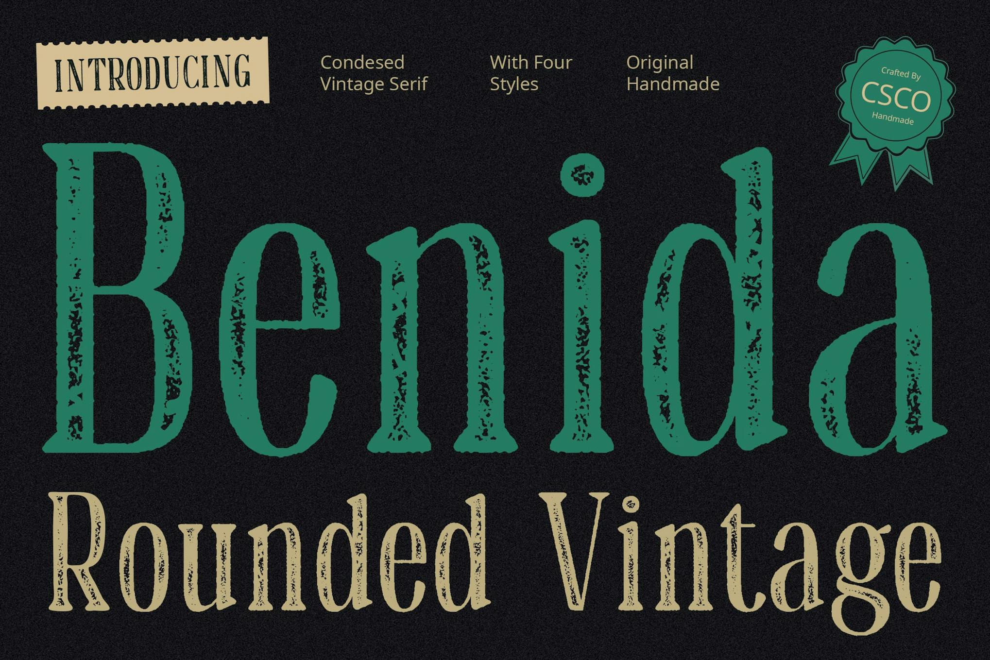 Benida Rounded Vintage Font Free Download