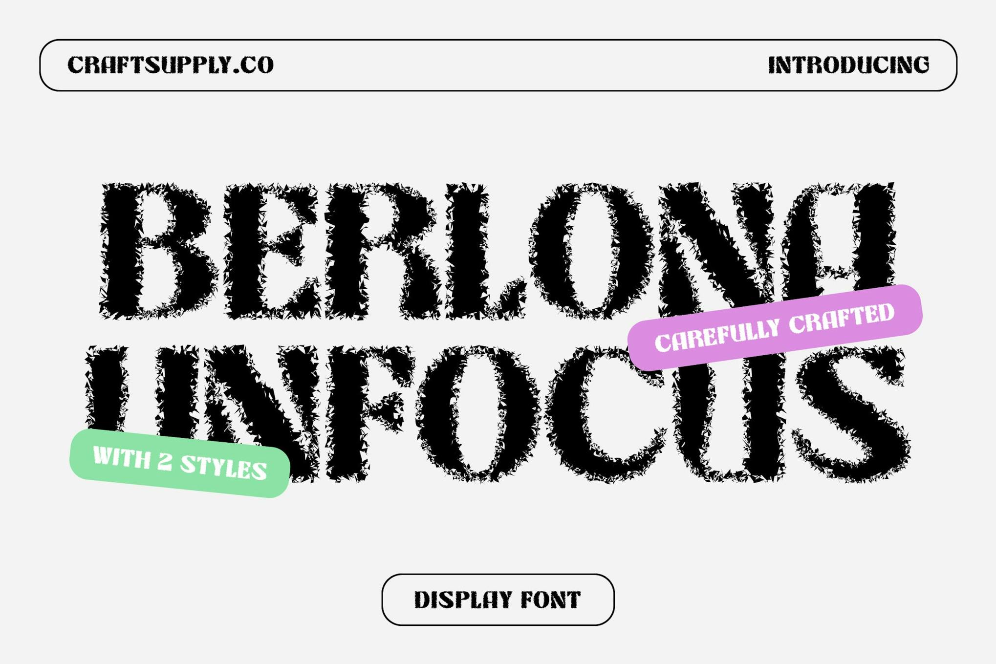 Berlona Unfocus Font Free Download