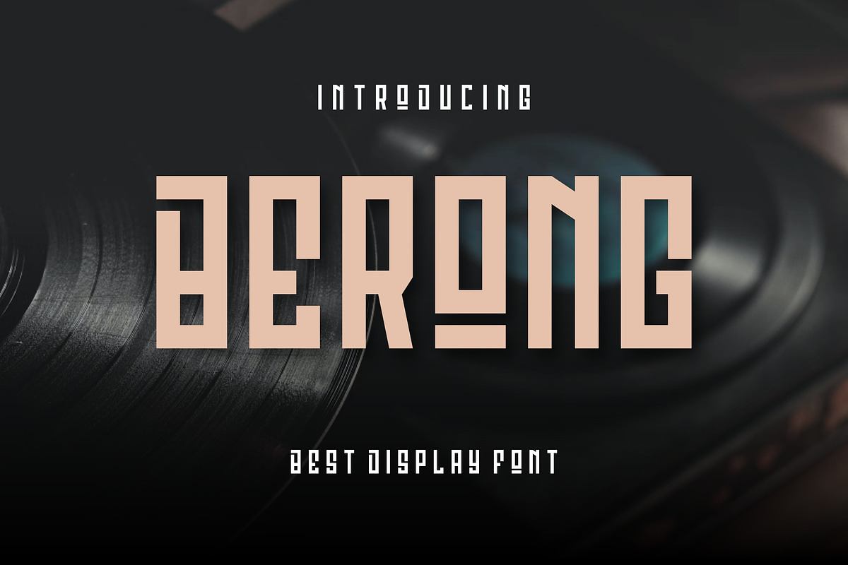 Berong Modern Display Font Free Download Free Download